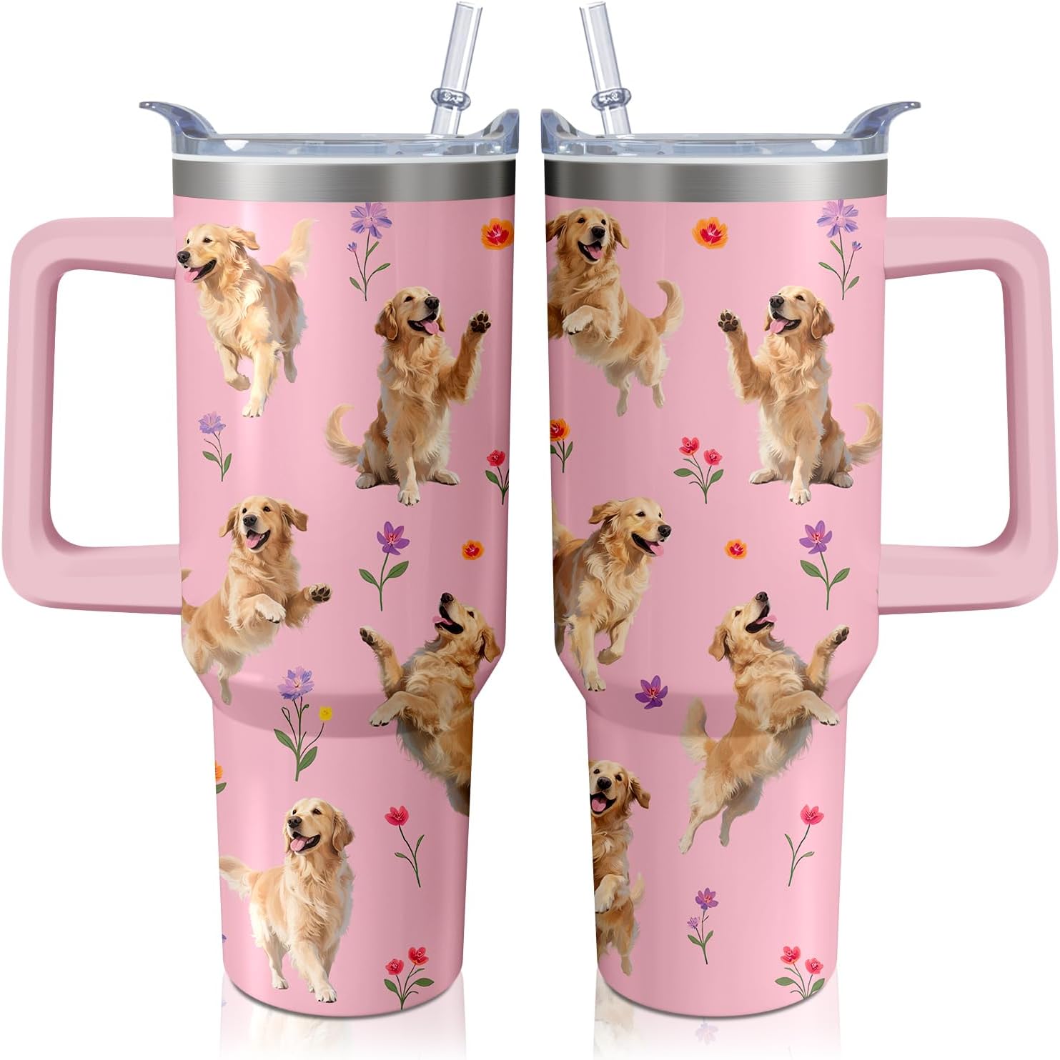 Golden Retriever Dog Drink Tumbler
