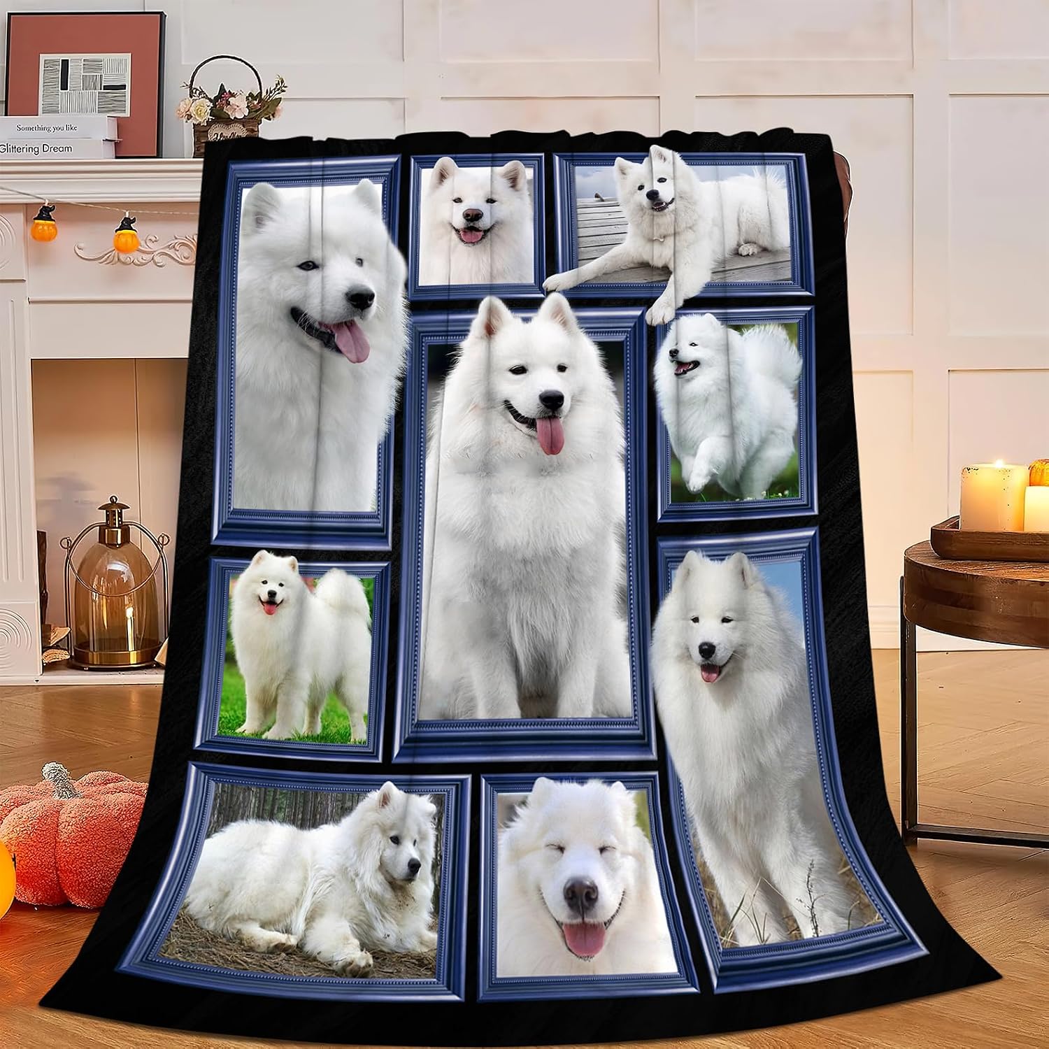 Samoyed Dog Throw Blanket