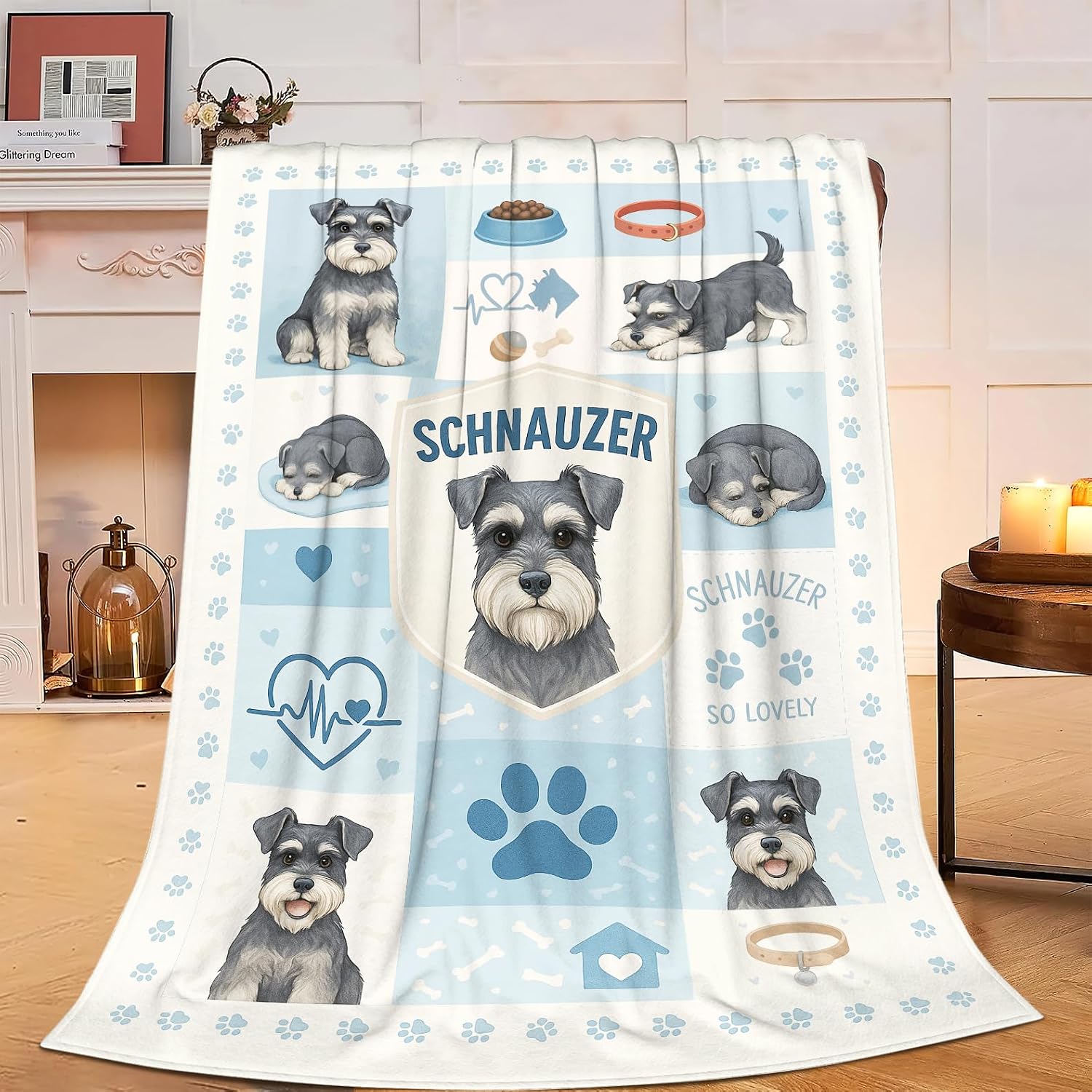 /Schnauzer Dog Throw Blanket