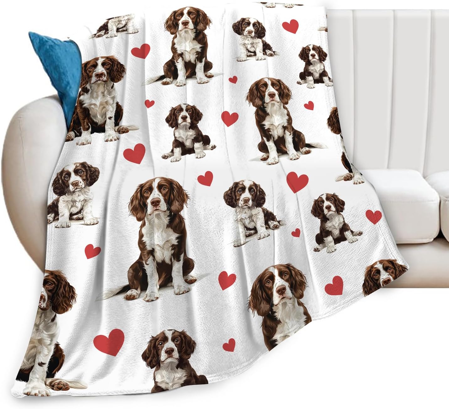 Springer Spaniel Dog Throw Blanket