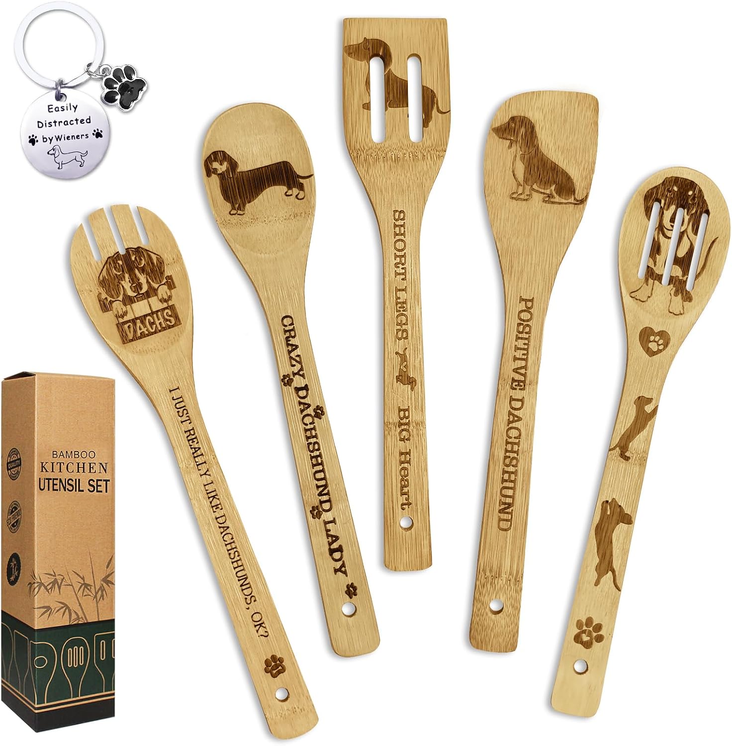 Dachshund Dog Wooden Spoons