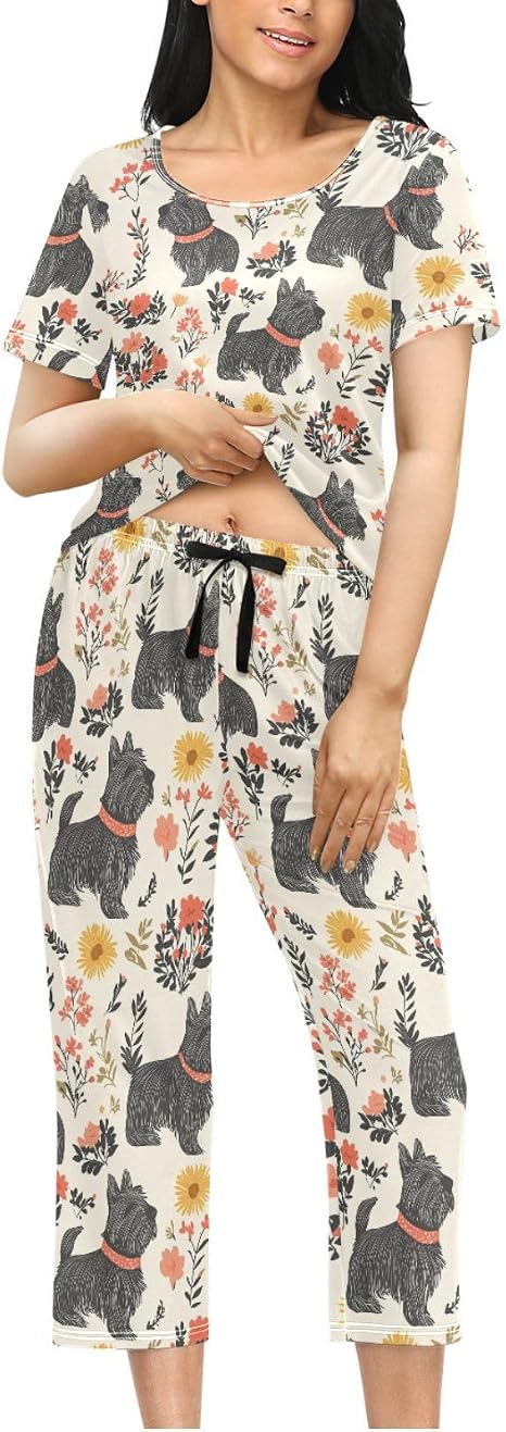 Womens Scottish Terrier Dog Pajamas