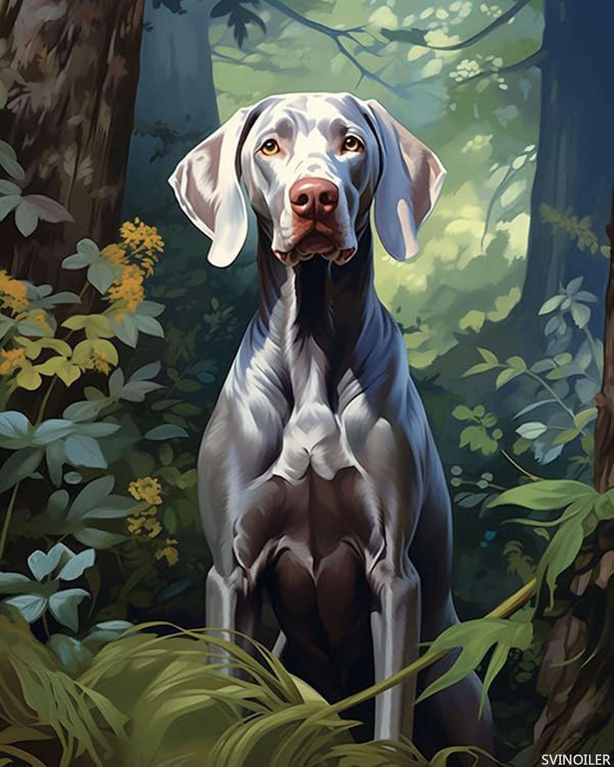 Weimaraner Dog Paint By Numbers