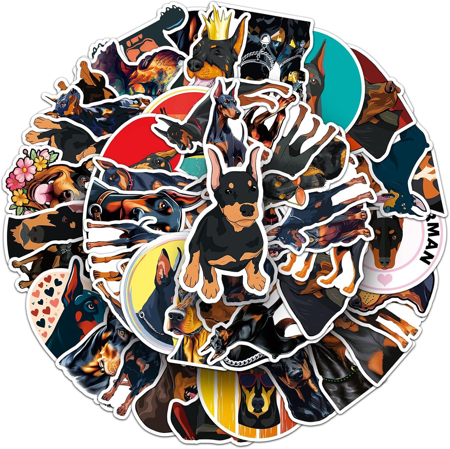 50 Doberman Pinscher Stickers