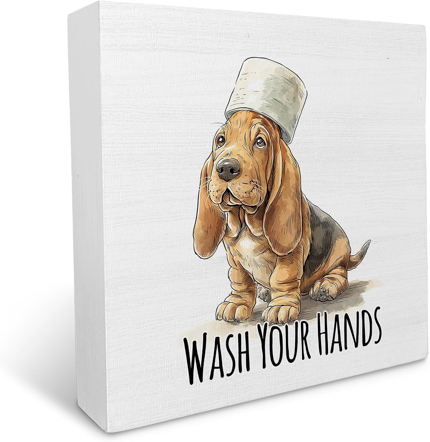 Bloodhound Bathroom Wooden Box Sign