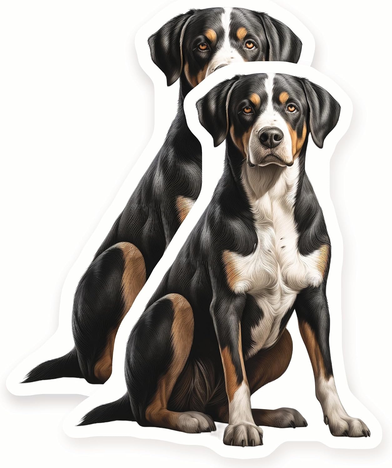 Entlebucher Swiss Mountain Dog Vinyl Decal Stickers
