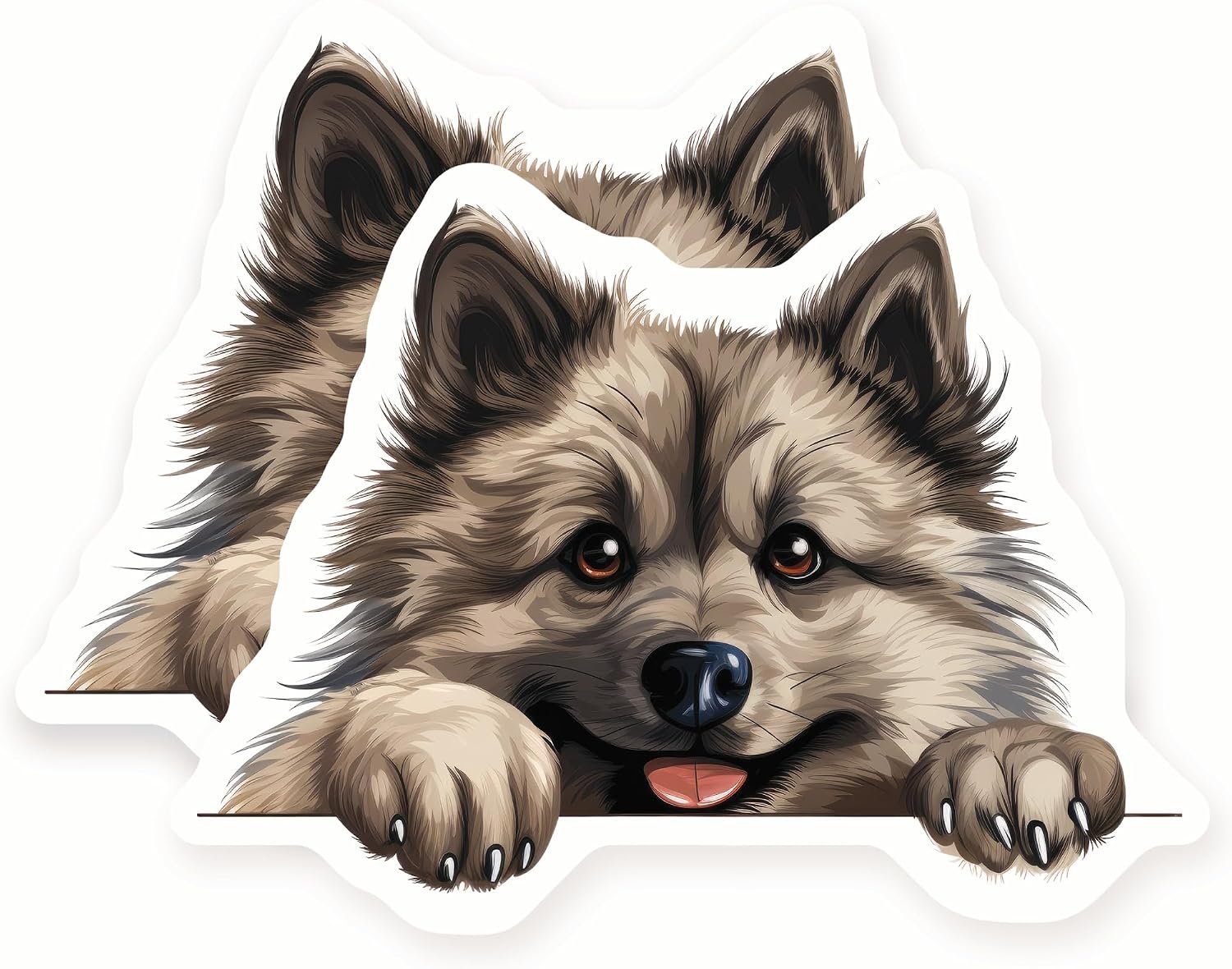 Keeshond Dog Vinyl Decal Sticker