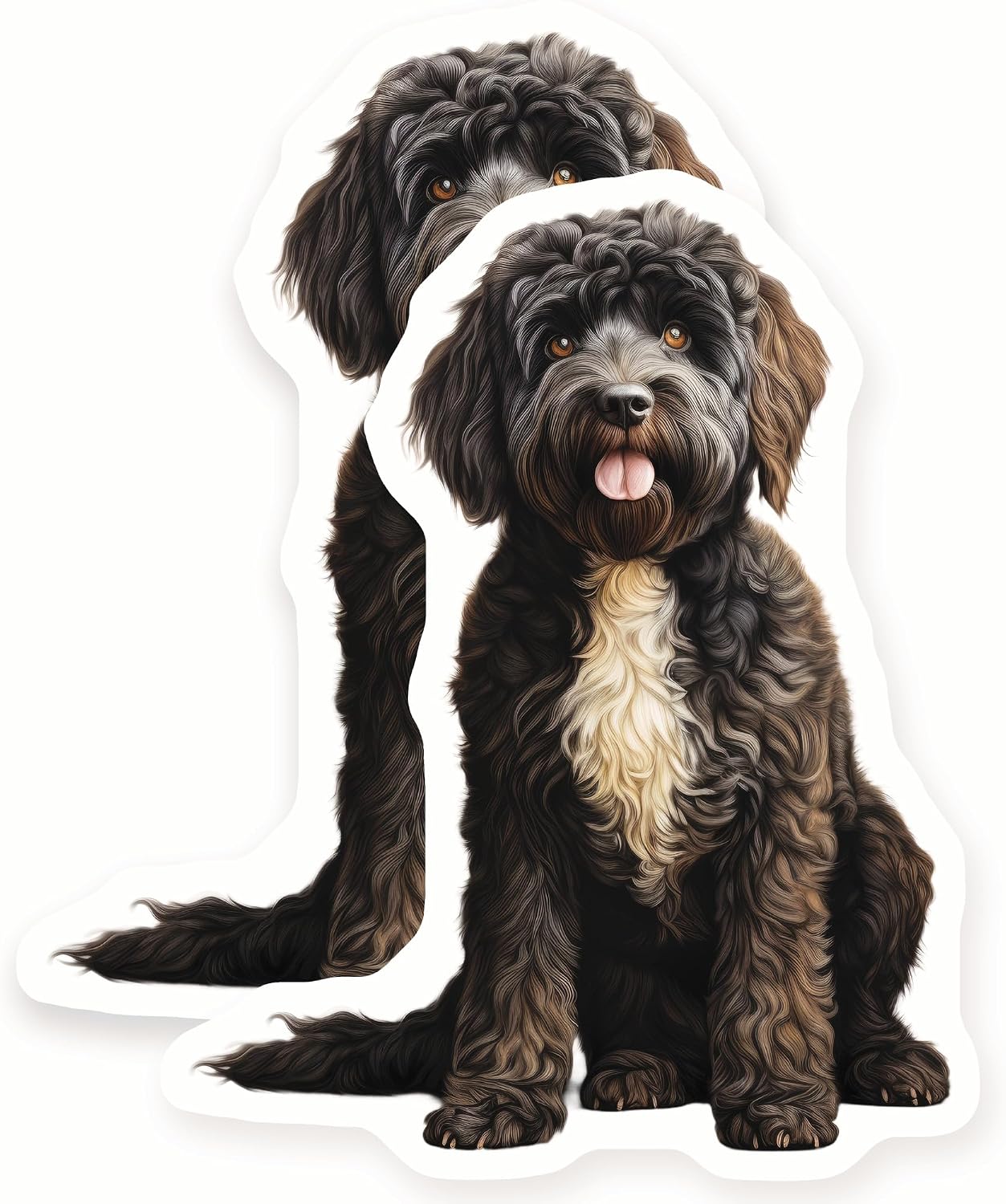 Portuguese Water Dog Vinyl Decal Stickers