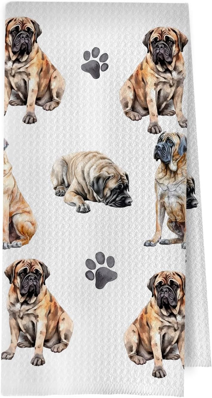 Mastiff Dog Kitchen Dish Towels