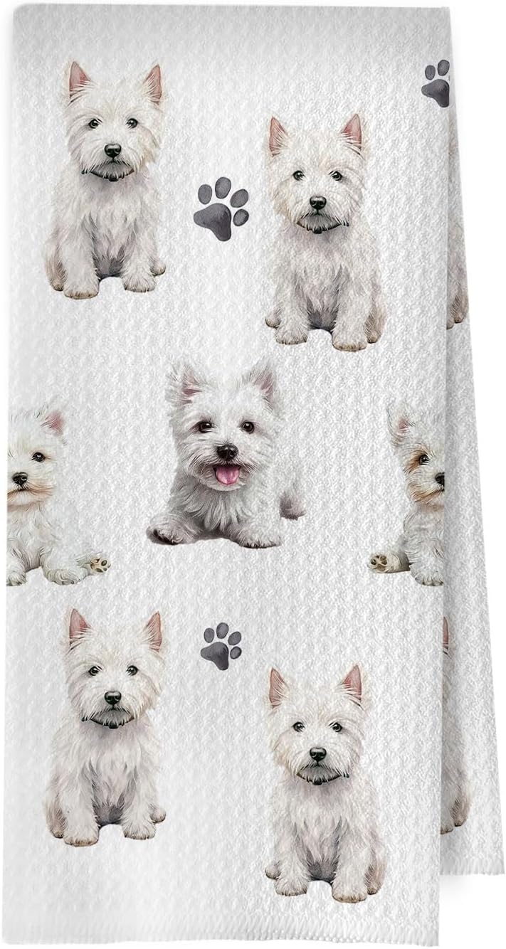 West Highland Terrier Dog Kitchen Towel