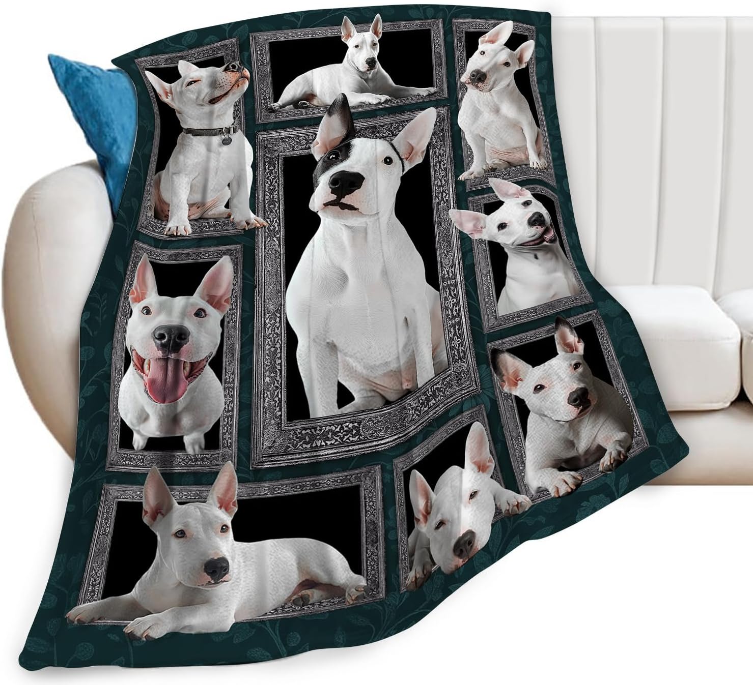 Bull Terrier Dog Throw Blanket
