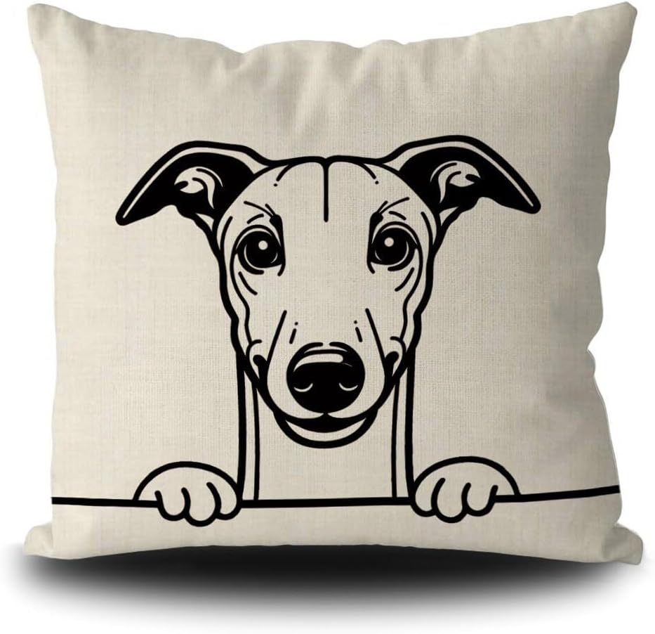 Whippet Dog Throw Pillow