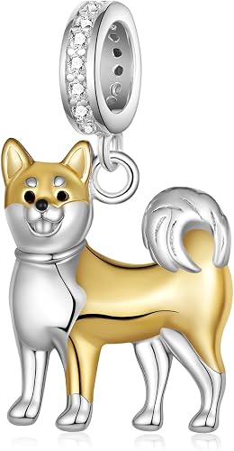 Sterling Silver Shiba Inu Dog Charm