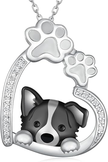 Border Collie Dog Necklace