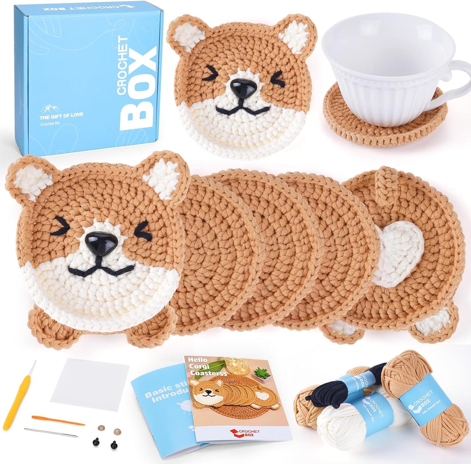 Corgi Coasters Starters Crochet Kit