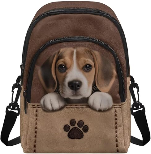 Beagle Shoulder Bag for Women Crossbody, Portable Handbag