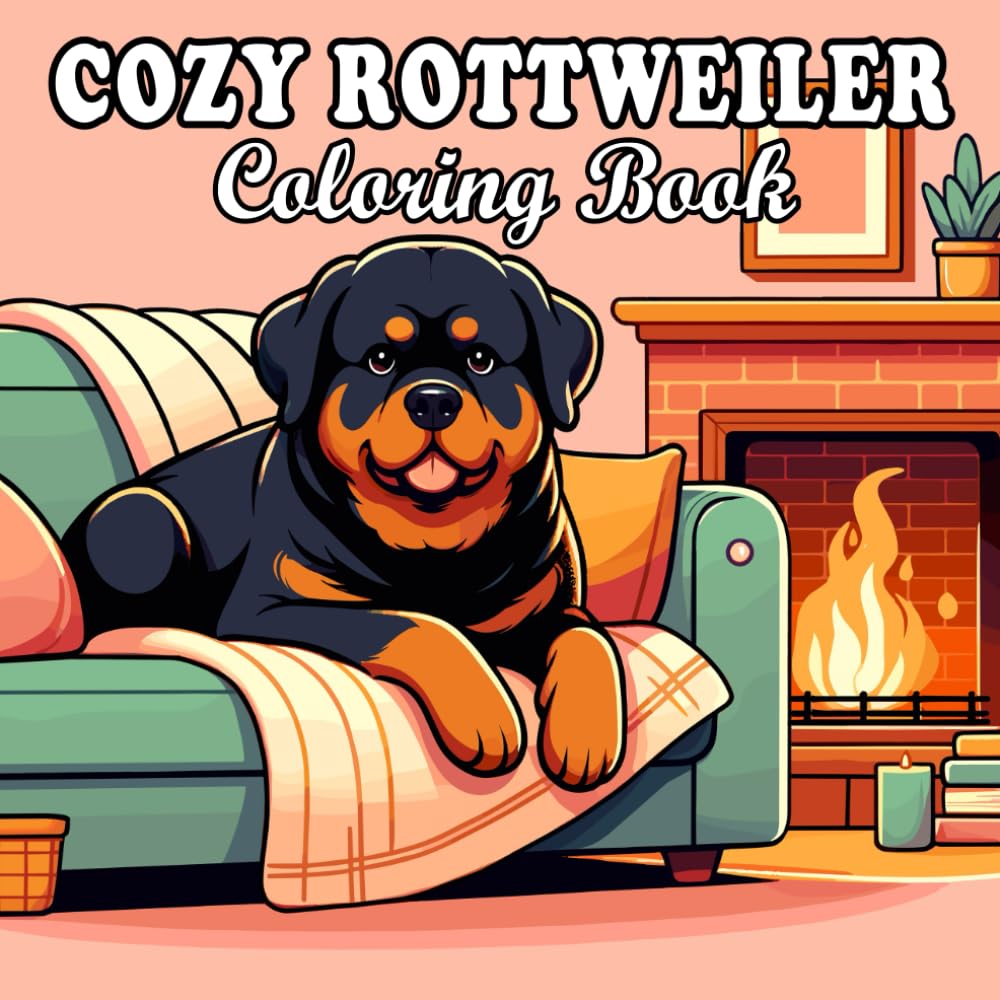 Rottweiler Dog Coloring Book