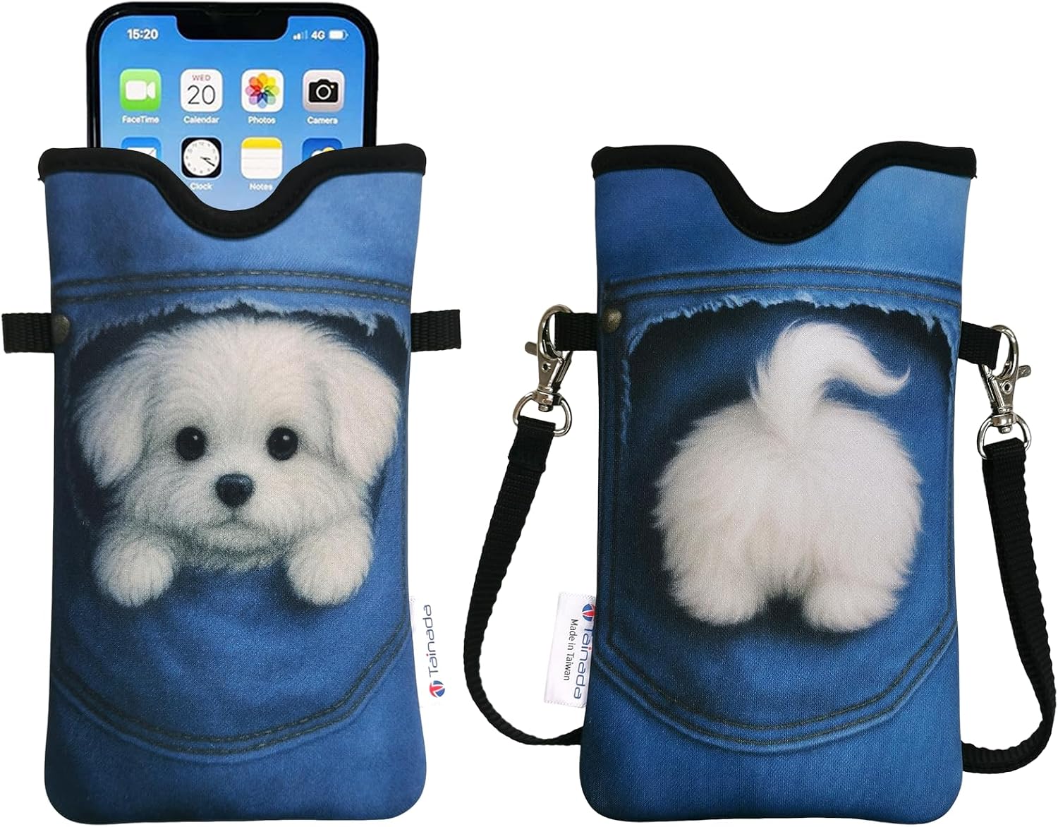 Maltese Dog Neoprane Neck Phone Case