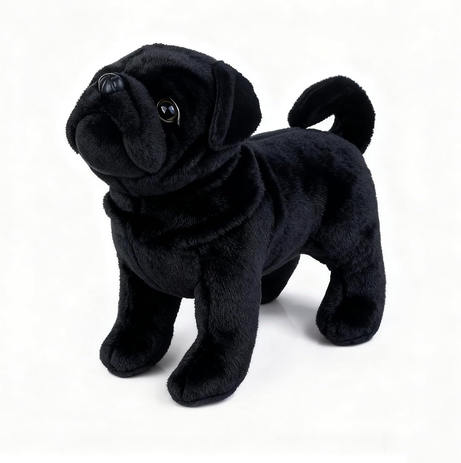 Black Pug Dog Plush Stuffed Animal