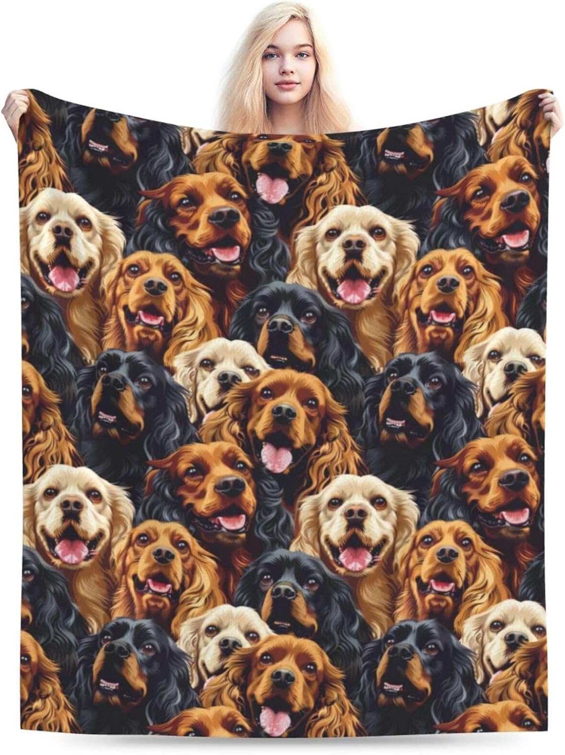 Cocker Spaniel Dog Throw Blanket