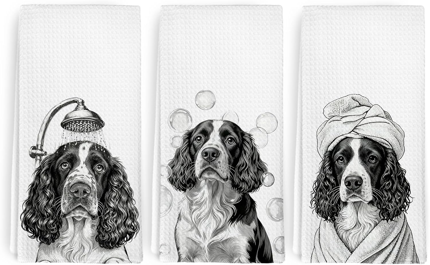 Springer Spaniel Dog Dish Towels
