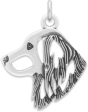 Sterling Silver Nederslande Kooikerhondje Dog Pendant Necklace