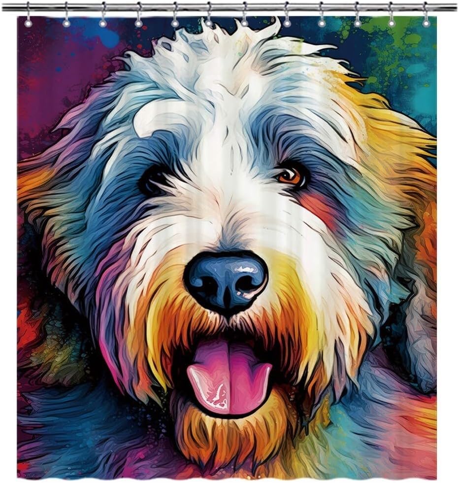 Old English Sheepdog Shower Curtain