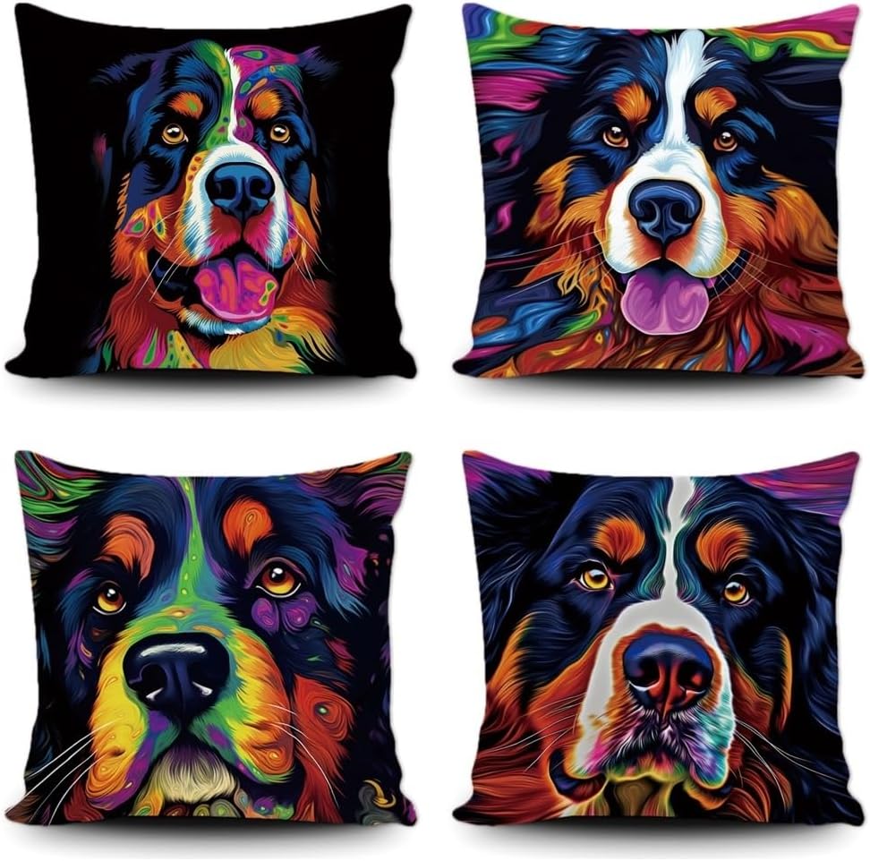 Bernese Mountain Dog Throw Pillow