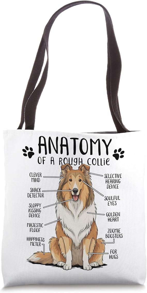 Rough Collie Dog Tote Bag