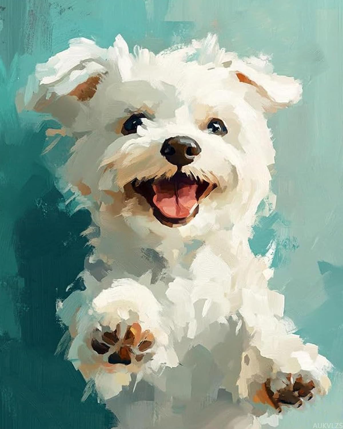 Bichon Frise Dog Paint by Numbers for Adults