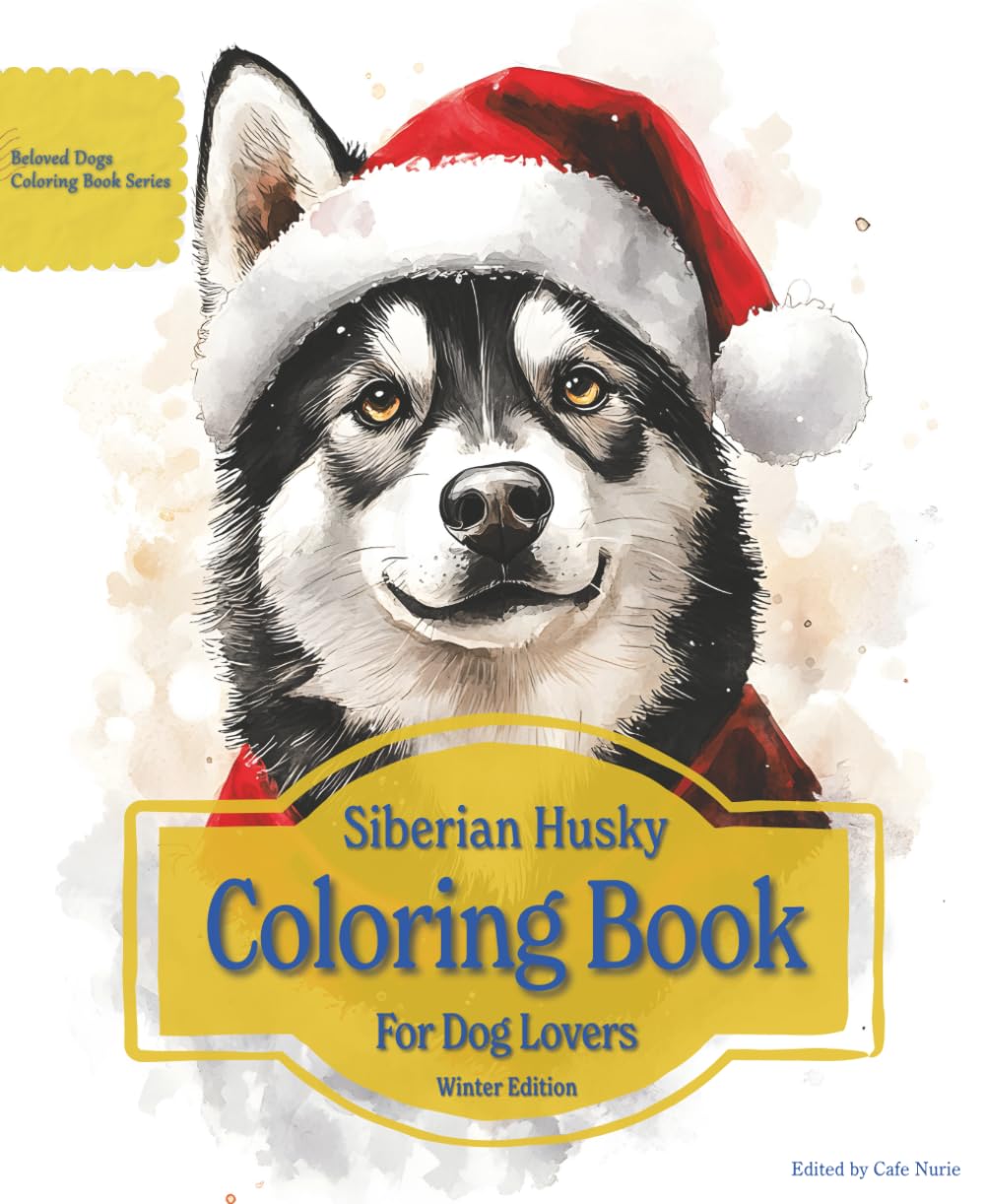 Siberian Husky Dog Coloring Book