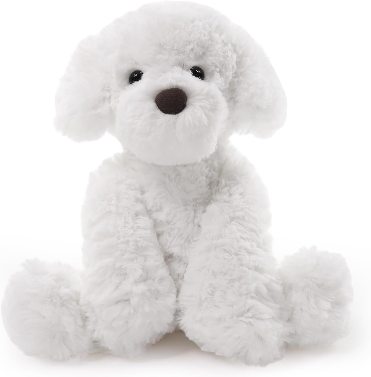 Bichon Frise Plush Puppy, Dogs Stuffed Animals, 10"