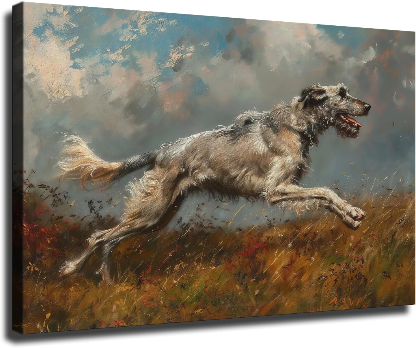 Irish Wolfhound Dog Canvas Art