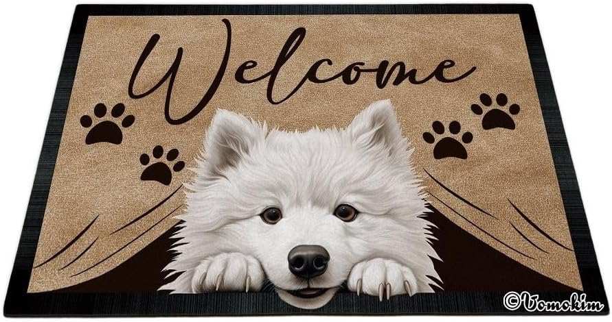 Samoyed Dog Welcome Mat