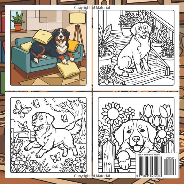 Bernese Mountain Dog Coloring Book