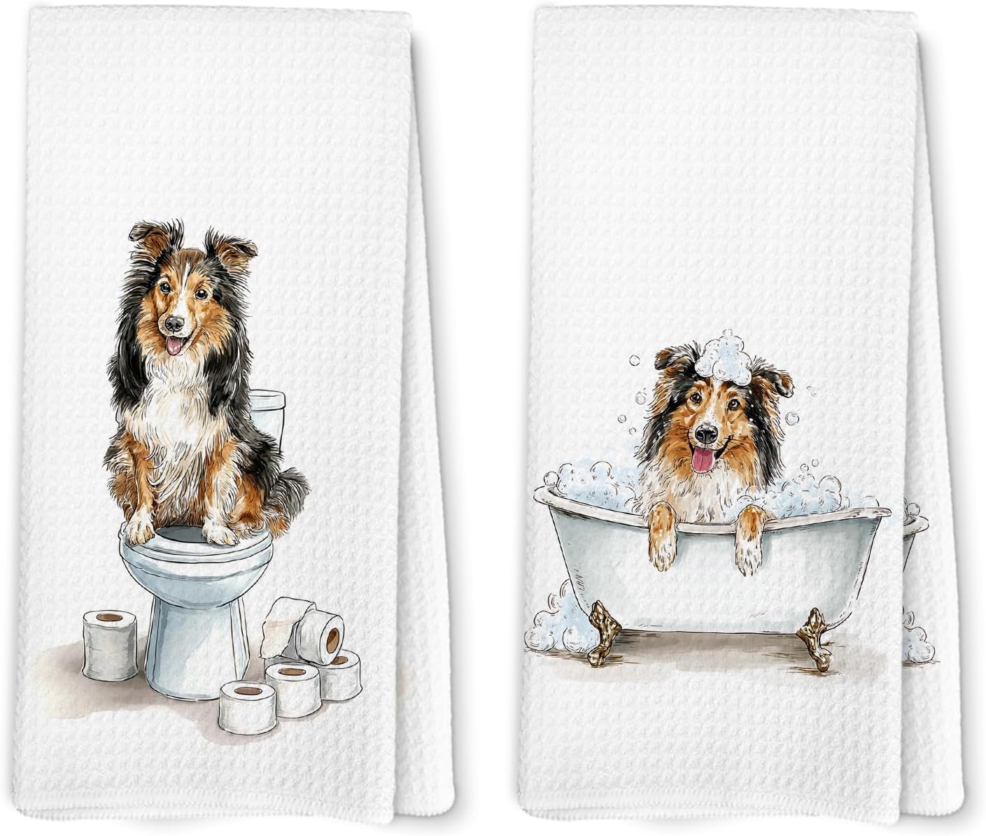 Sheltie Dog Kitchen Towels