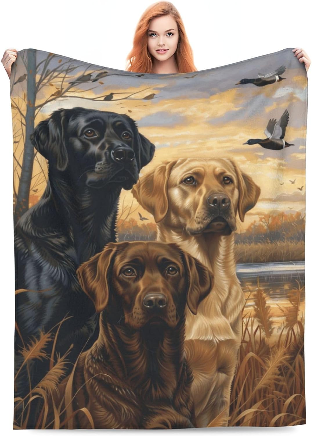 Lab Dog Throw Blanket