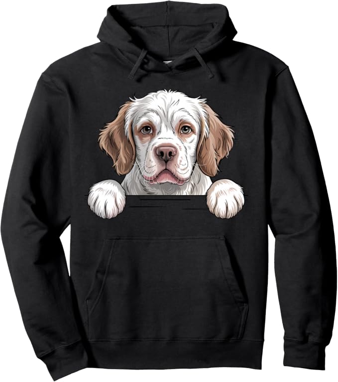 Clumber Spaniel Dog Hooded Sweatshirt
