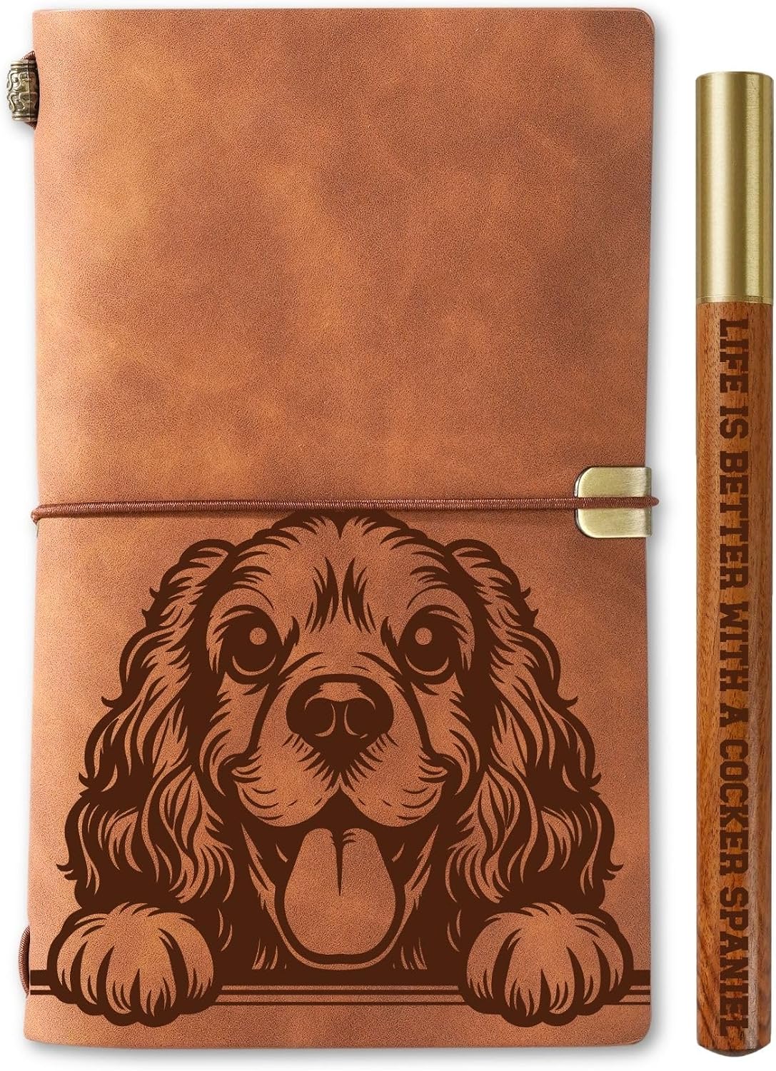 Cocker Spaniel Dog Leather Journal