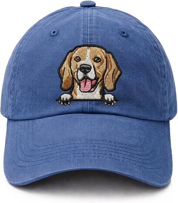 Beagle Embroidered Dog Baseball Hats