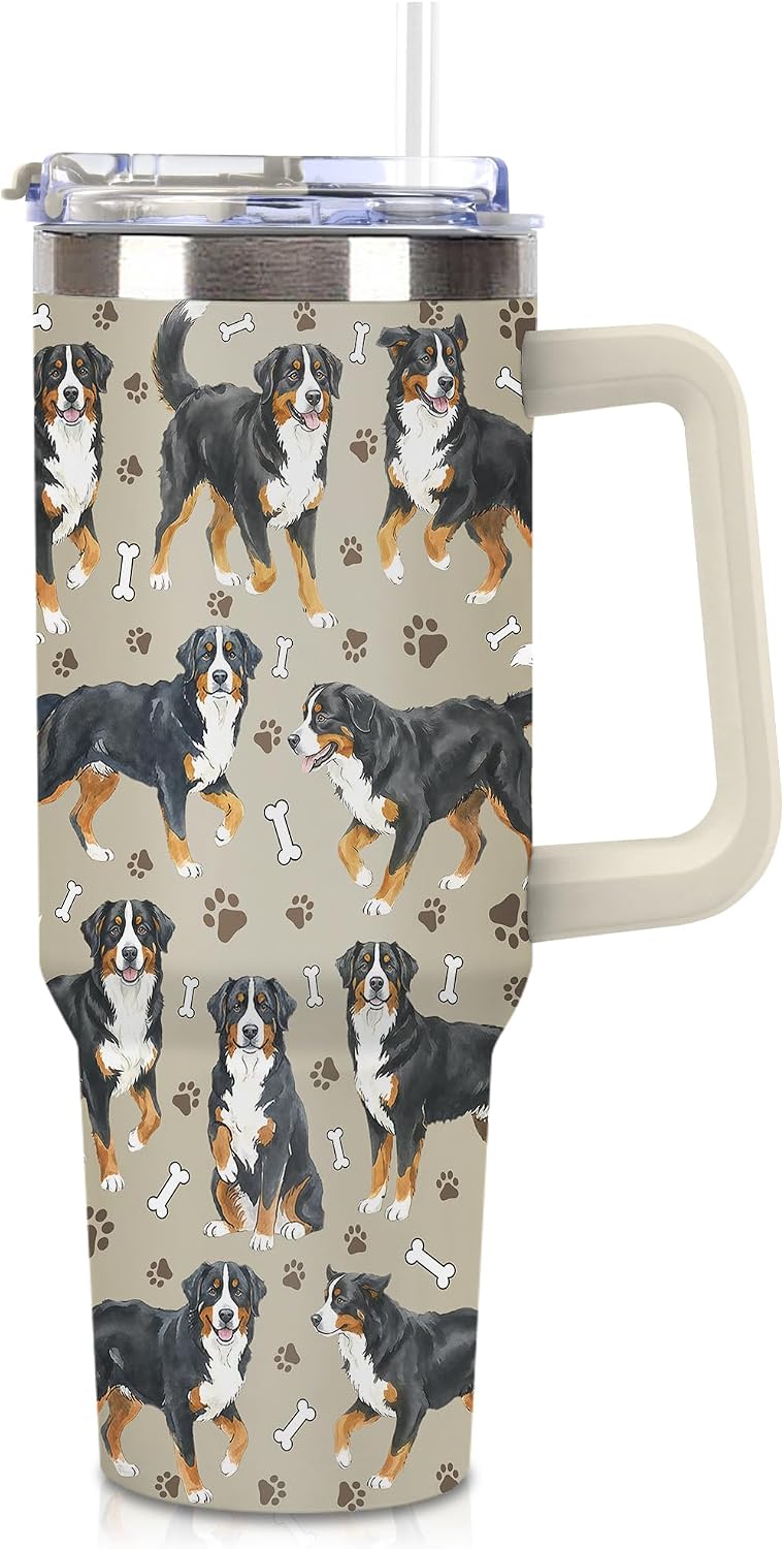 Bernese Mountain Dog 40oz Tumbler Travel Cup Mug