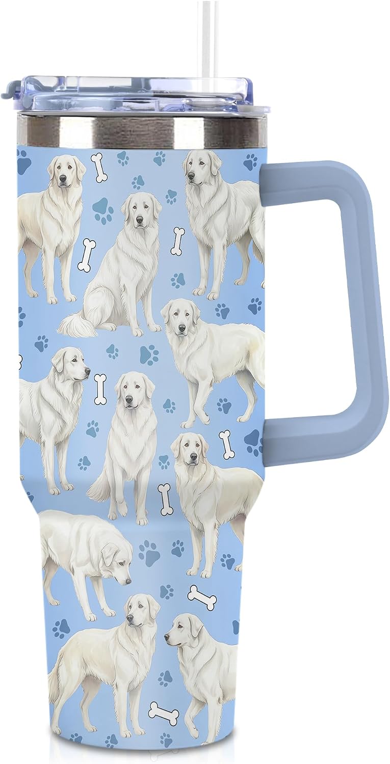 Great Pyrenees Dog 40oz Tumbler with Straw