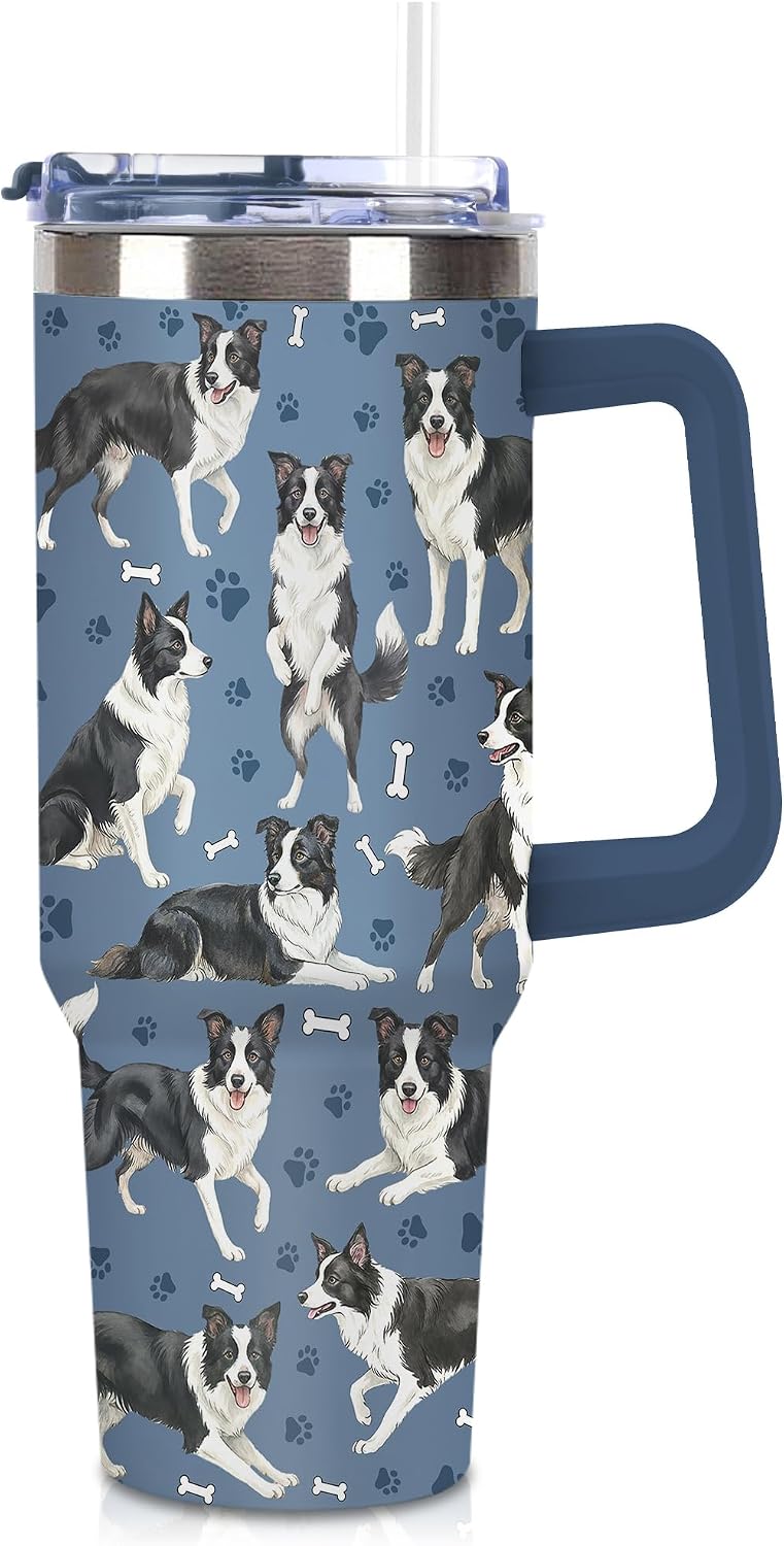 Border Collie Drink Tumbler