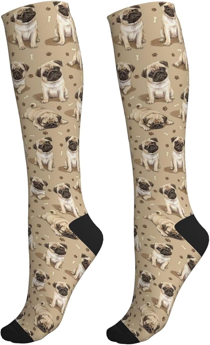 Pug Dog Compression Socks