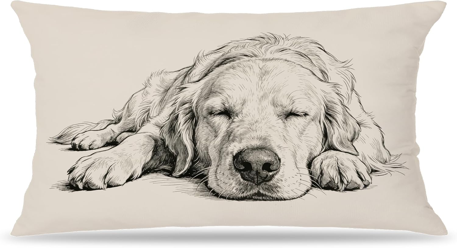 Golden Retriever Dog Throw Pillow