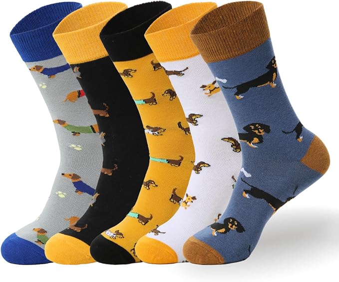 5 Pack of Dashchund Weiner Dog Socks