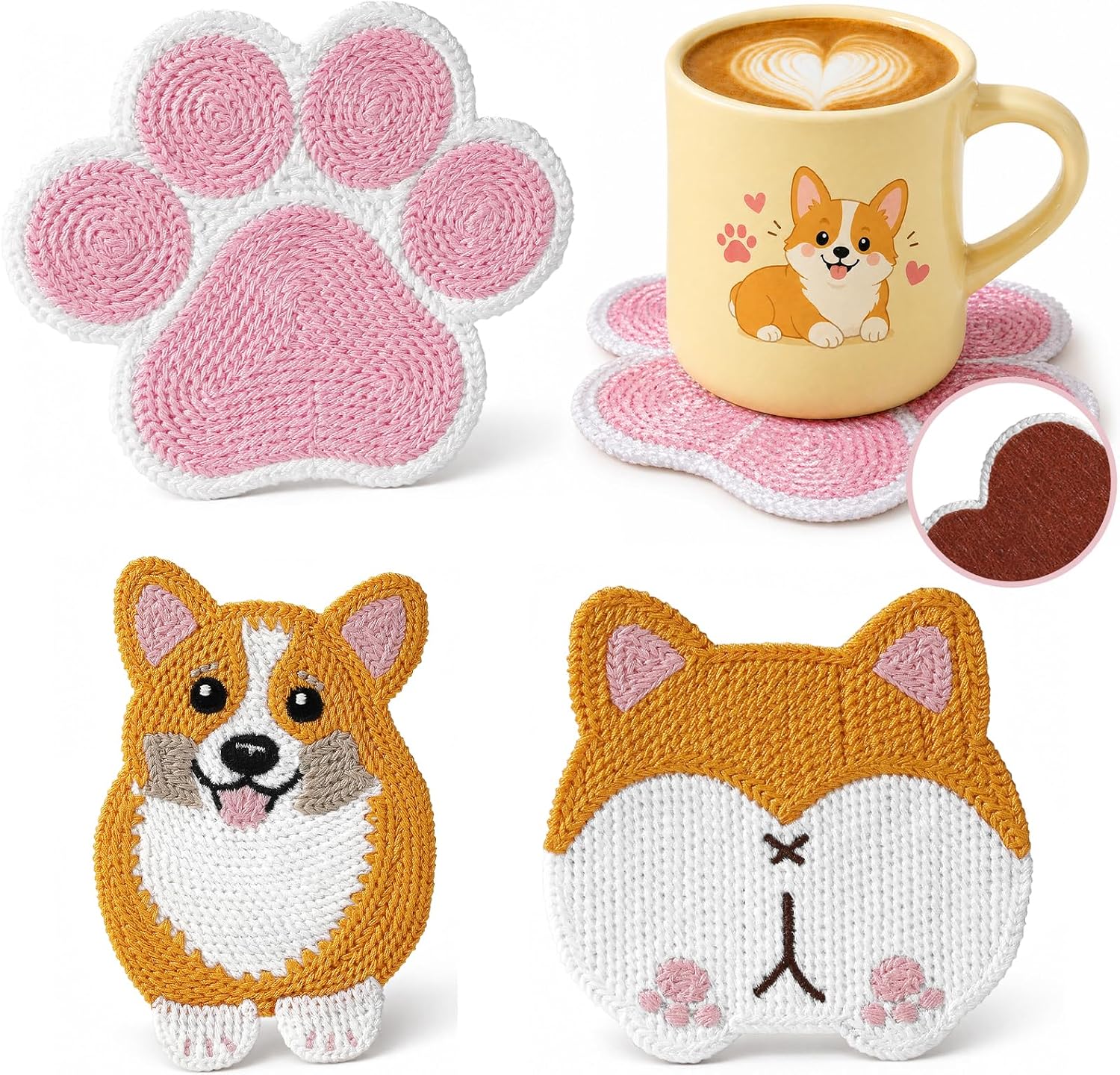 Corgi Dog Drink Coasters