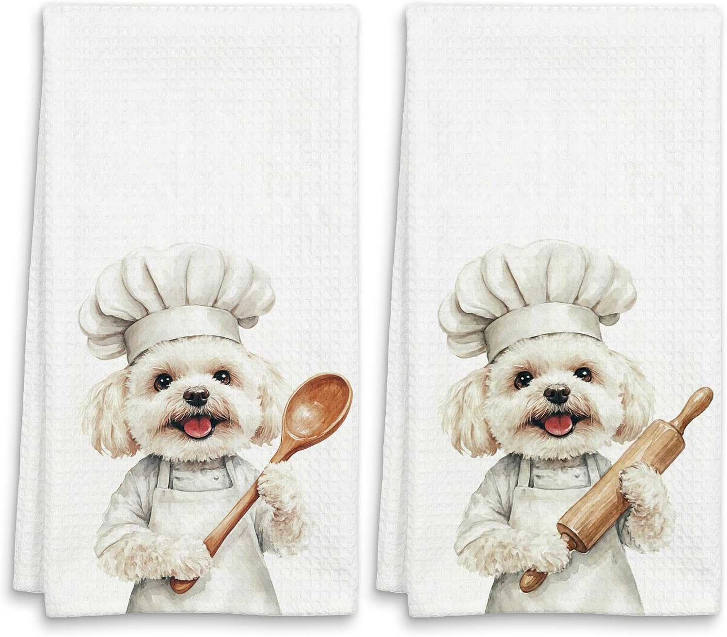 Maltese Dog Dish Towels