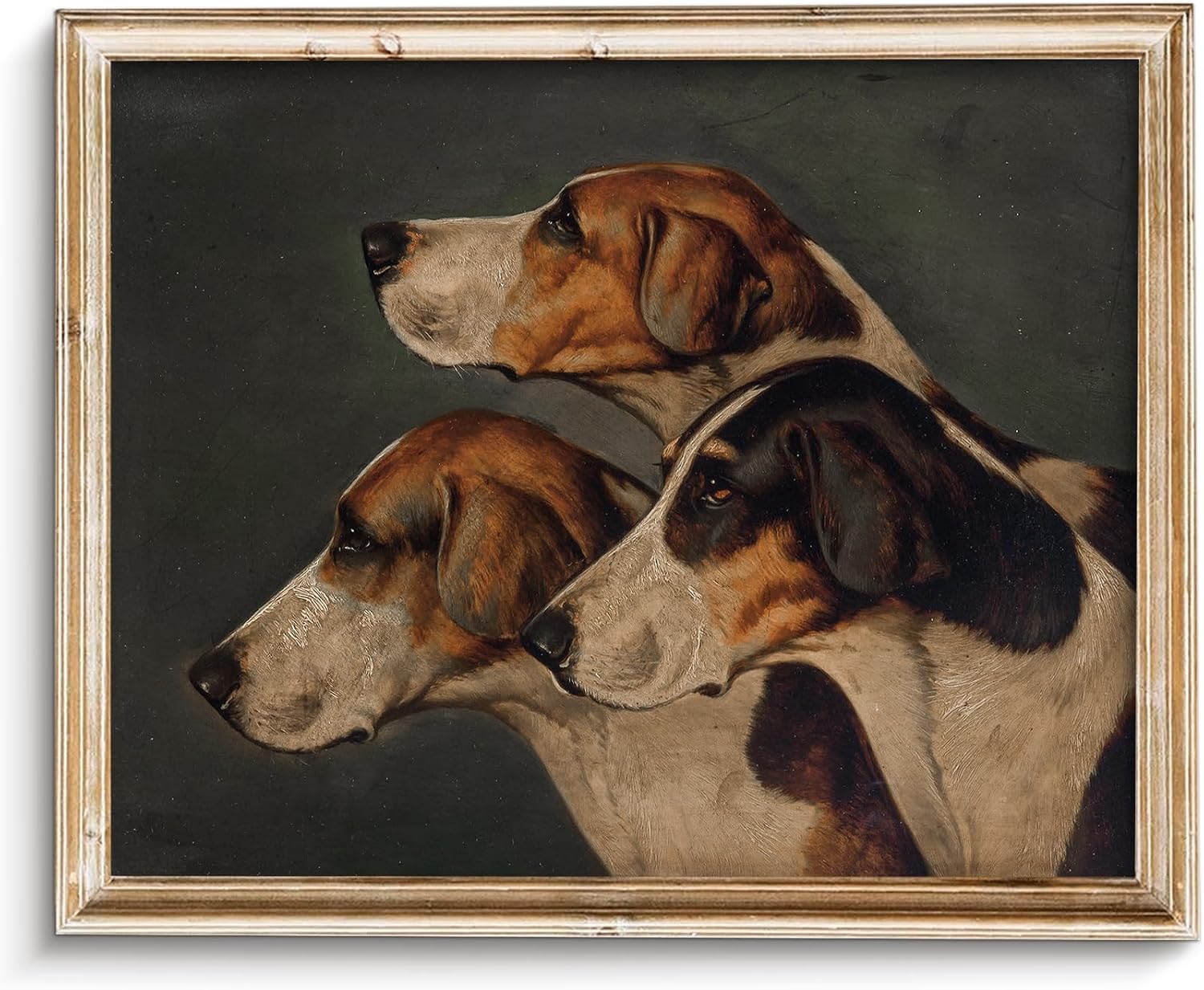 Retro Framed Foxhound Wall Art