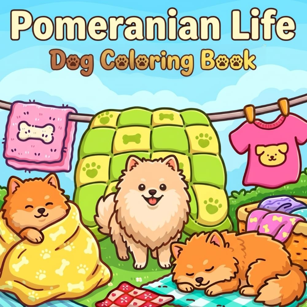 Pomeranian Dog Coloring Book